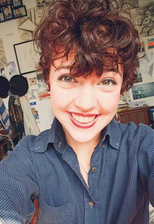 Oval Face Short Haircuts for Curly Hair 2014-2015