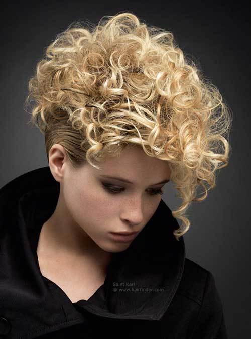 Short Punky Hairstyles for Curly Hair 2015