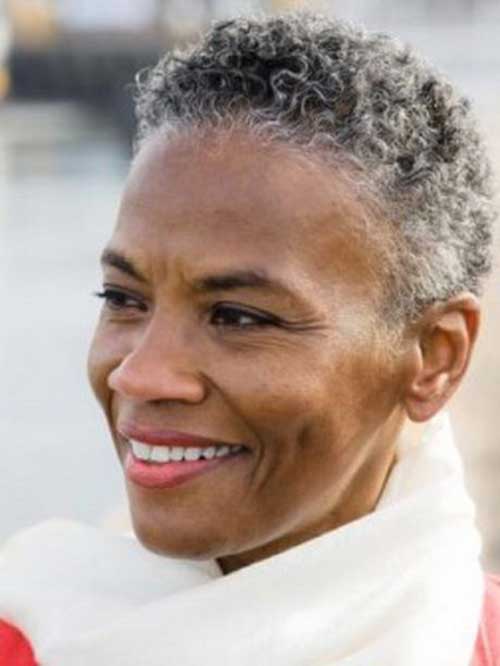 Very Short Grey Hairstyles for Black Women