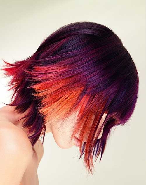 Funky Multi Color Short Hairstyles