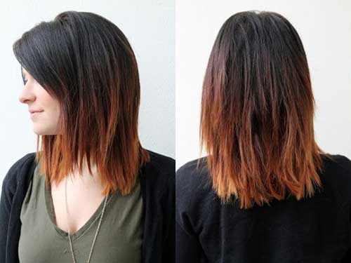 Ombre Short to Medium Length Hairstyles