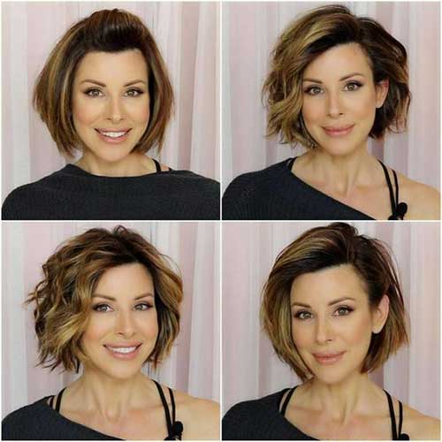 Layered Bob Hair for Round Faces