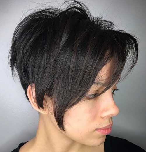 Layered Pixie Haircuts for Round Faces