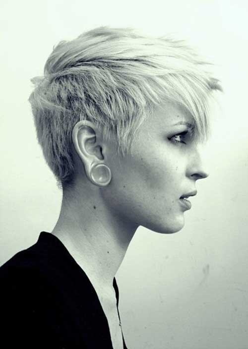 Ladies short cropped pixie hairstyle 2012