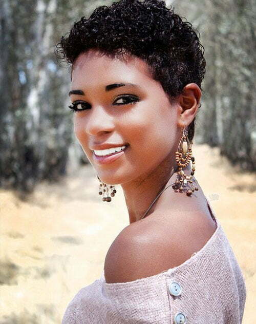 Very short curly haircuts for black women