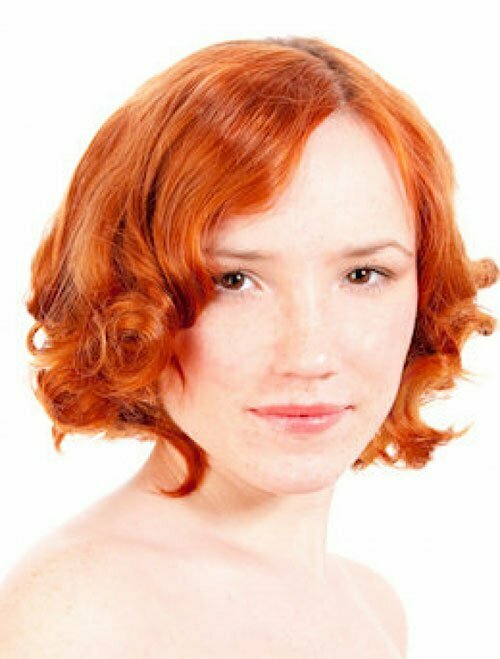 Short haircuts for wavy red hair