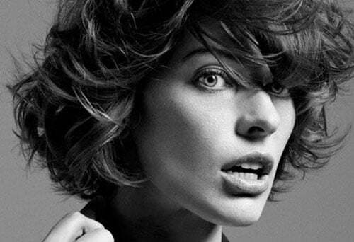 Short wavy hair with bangs styles