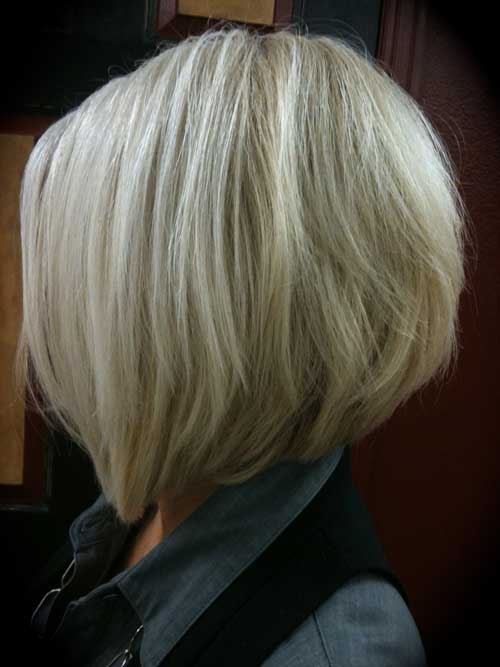 Back view of short bob haircuts