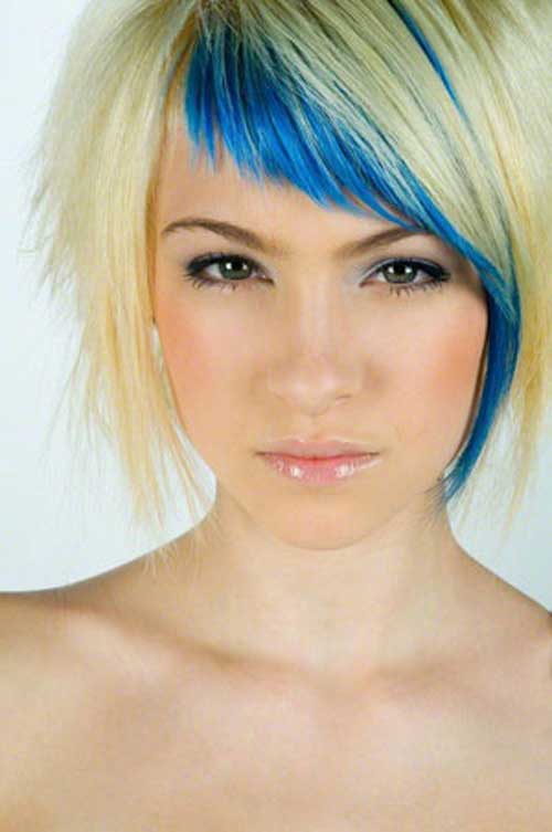 Blonde and blue hair color