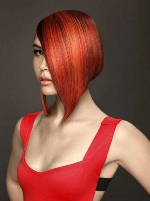 Red bob hairstyles 2013