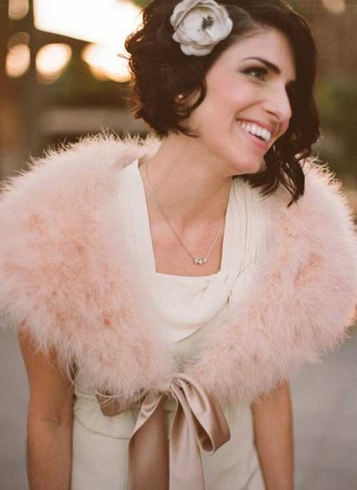 Short curly wedding hairstyles