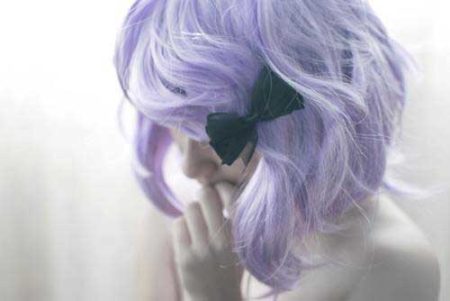 Cute short lilac hair