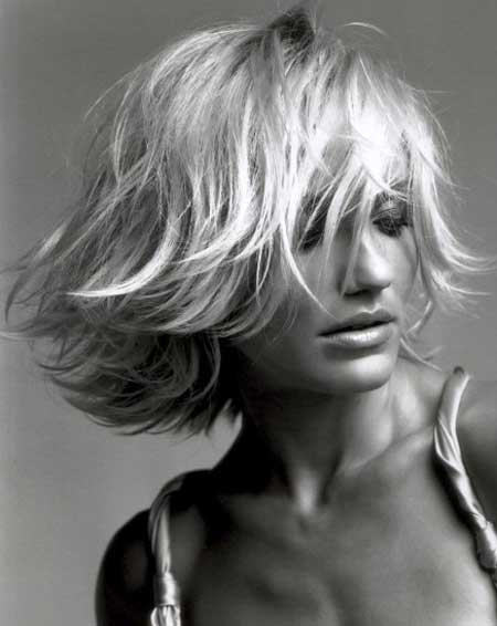 Short messy celebrity hairstyle