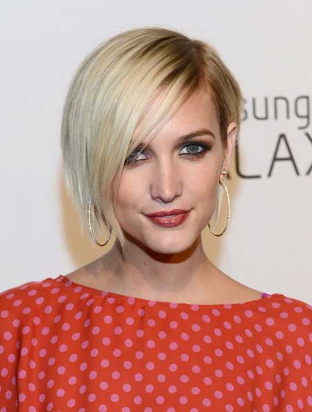 Celebrity short straight hairstyle