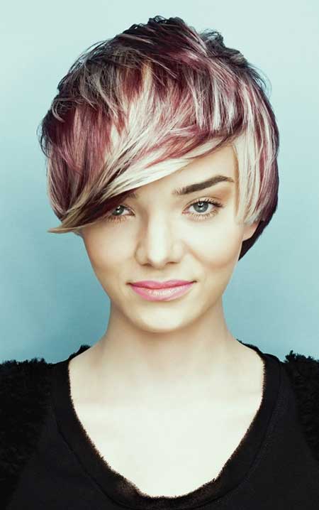 Awesome Messy Bob Cut with Different Hues