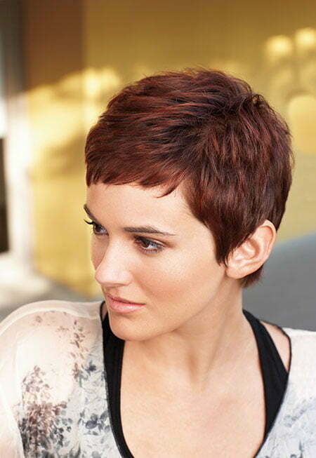 Cool and Attractive Cherry Red Pixie Cut