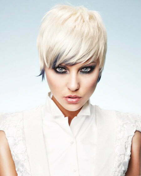 Fabulous Pixie Cut with Tinge of Navy Blue Color