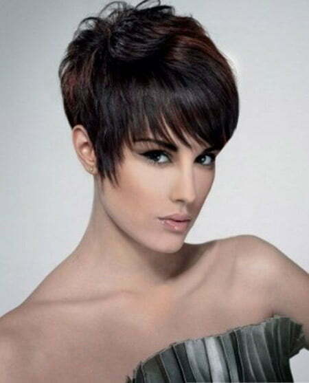 Lovely Pixie Cut with Artistic Fringes