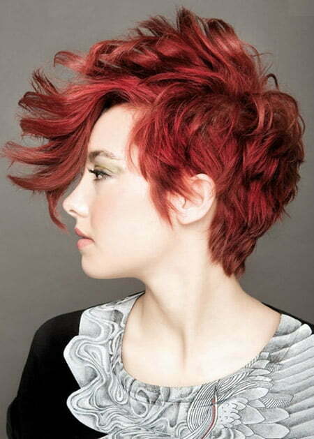 Deep red hair color