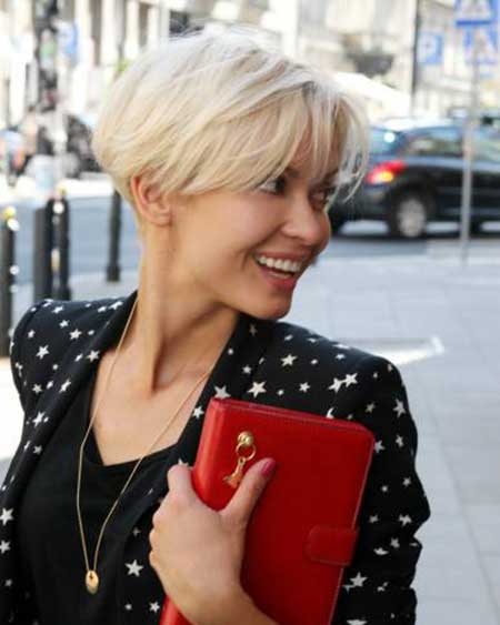 Charming Platinum Pixie Cut—Lovely and Pretty