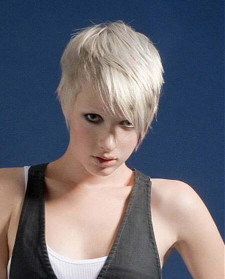 Cool and Lovely Platinum Pixie Cut