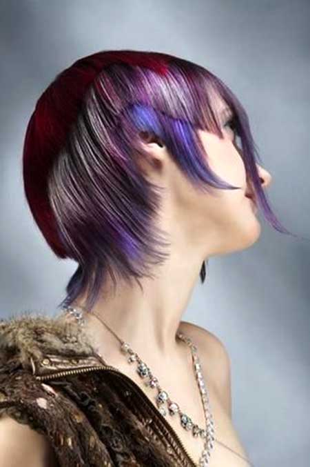 Crazy Colored Short Edgy Hair for Girls
