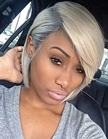 Side Swept Bob Hairstyle for Black Women
