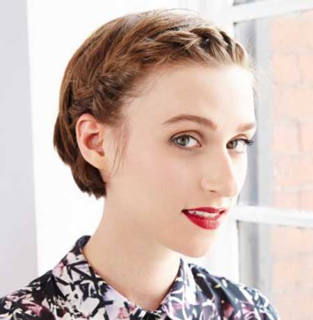 Twisted Braid Hairdo for Girls with Short Hair
