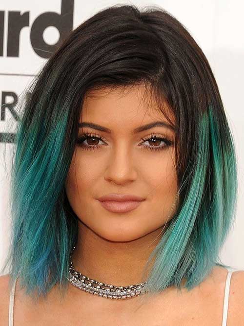 Kylie Jenner Blue-Green Ombre
