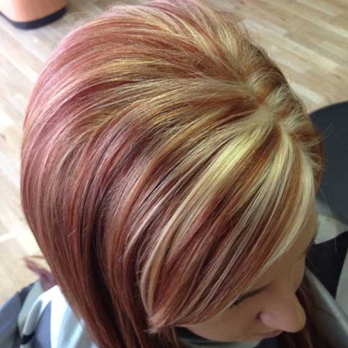 Red Base Color with Buttery Highlights