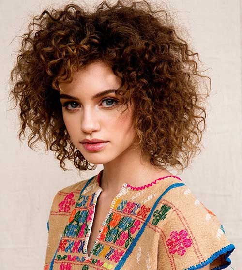 Tight Curls Hairstyle for Girls
