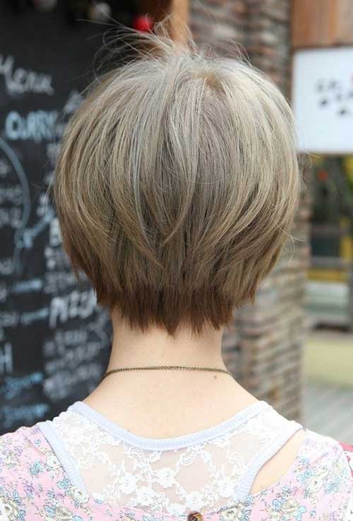 Back of Fine Straight Short Haircuts