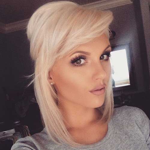 Cute Blonde Colored Layered Short Hair