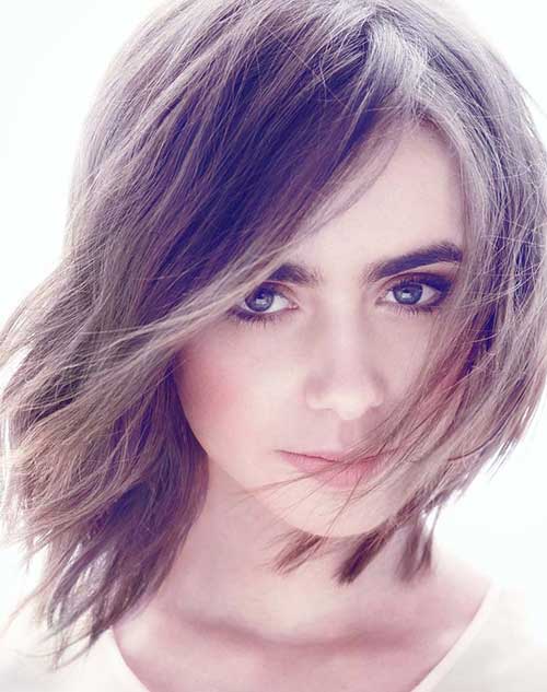 Lily Collins Dramatic Hair