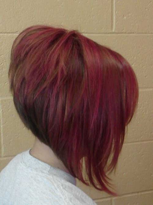 Stacked Inverted Red Bob Hairstyles 2015