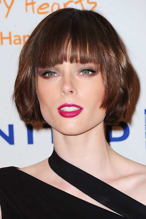 Best Short Hair with Straight Blunt Bangs