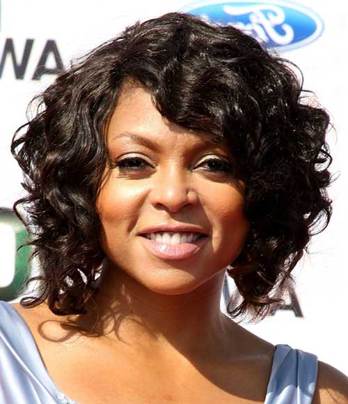 Curly Short Hairstyles for Black Women Round Face