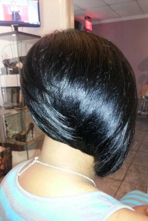 Inverted Cute Bob Hairstyles for Black Women