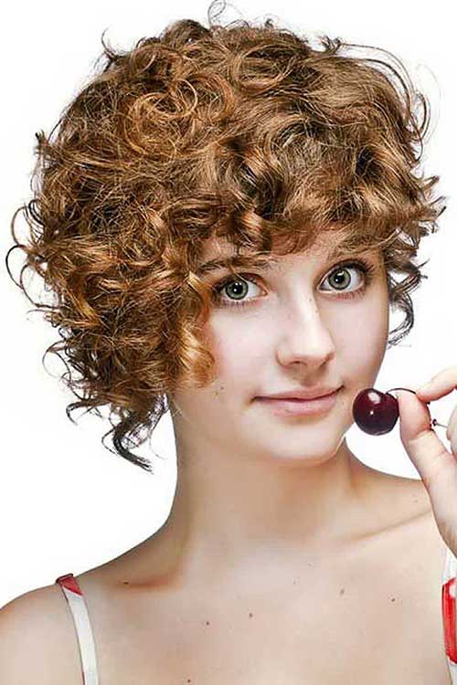 Natural Curly Short Hairstyles for Girls