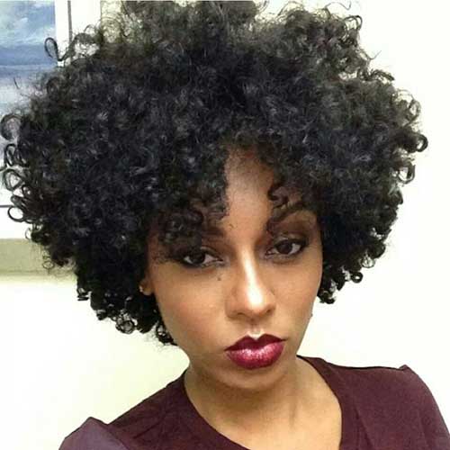 Cute Thick Curly Short Hairstyles