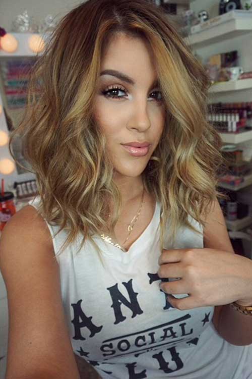 Short Medium Curly Ombre Hairstyles