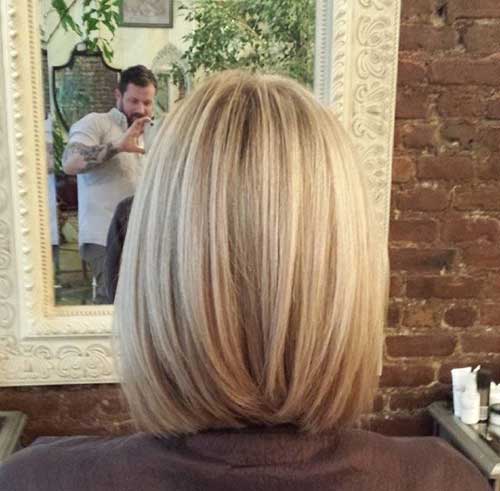 Blonde Bob Hairstyles Back View