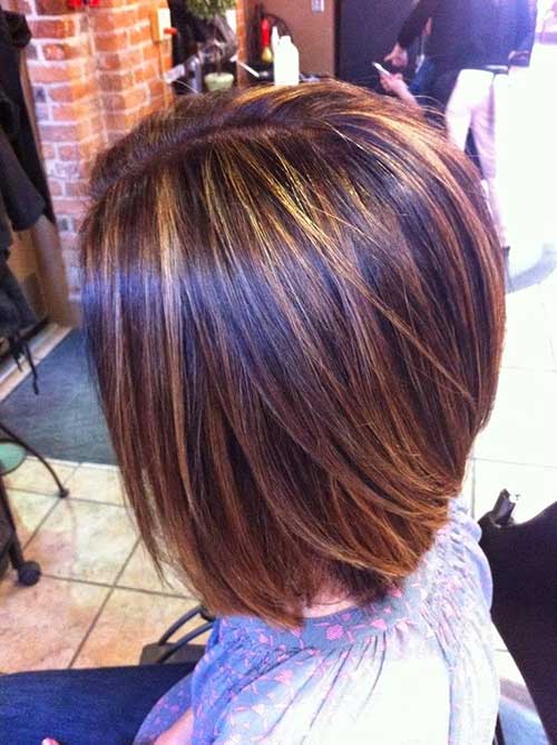 Best Highlighted Bob Haircut Back View