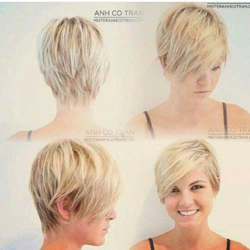 Blonde Pixie Haircut for Round Face