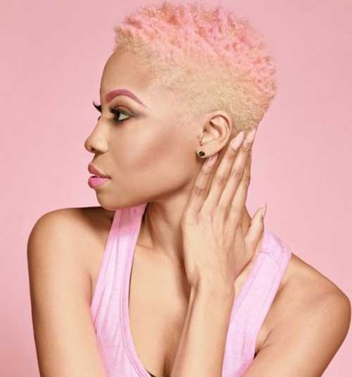 Black Girls with Short Natural Pink Hair
