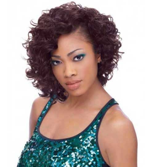 Inverted Curly Weave Short Hairstyles