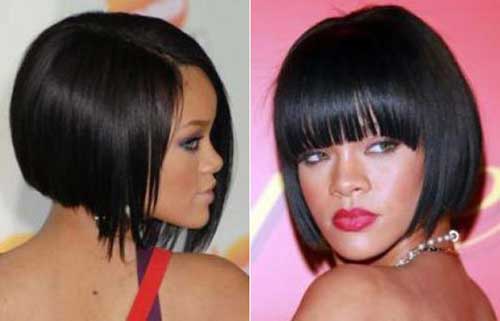 Rihanna Inverted Bob Haircuts