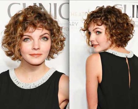 Popular Short Curly Hairstyles for Round Faces