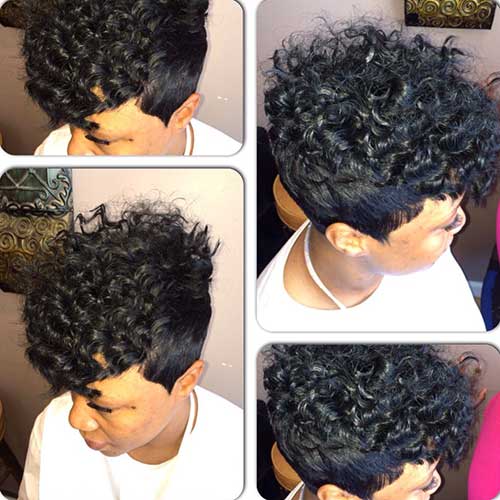 Short Curly Weave Black Hairstyles
