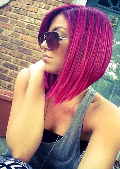 Short Pinky Red Hair Color Styles